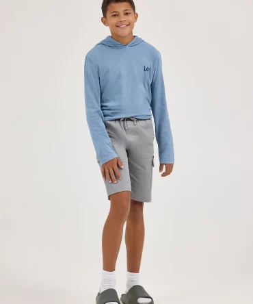 Boy's Rib Stretch Pull On Cargo Short