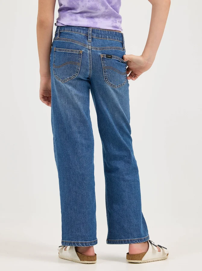 Girl's Distressed Wide Leg Jean - Image 3