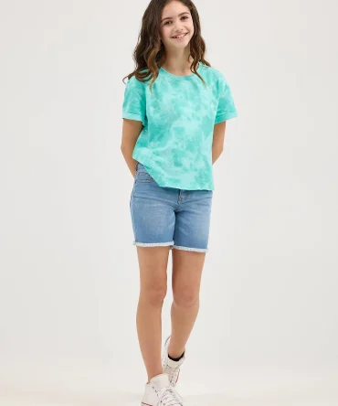 Girl's Midi Cut Off Short