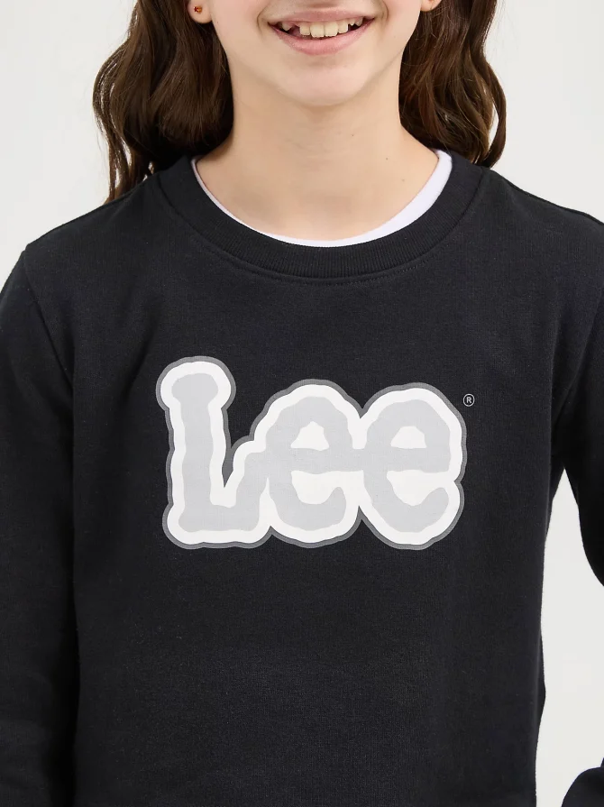 Girl's Crop Logo Crewneck - Image 3