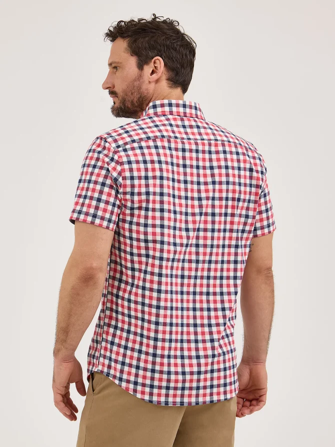 Men's One Pocket Plaid Button Down Shirt - Image 2