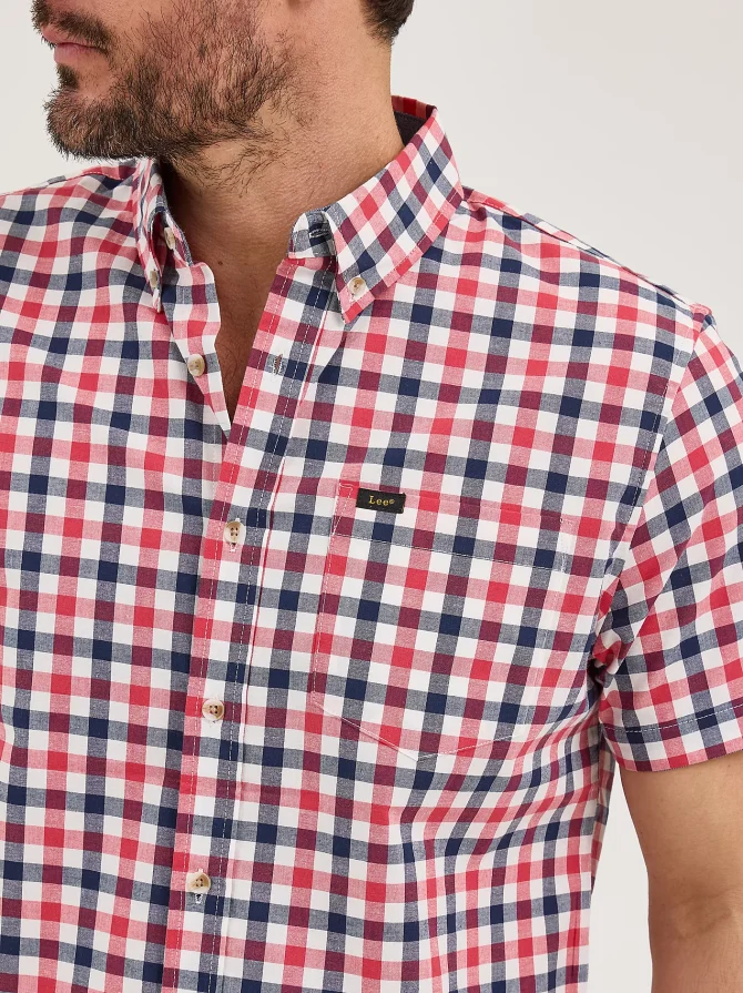 Men's One Pocket Plaid Button Down Shirt - Image 3
