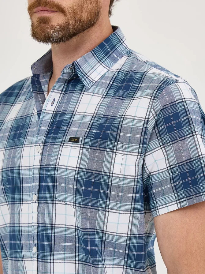 Men's One Pocket Plaid Button Down Shirt - Image 3