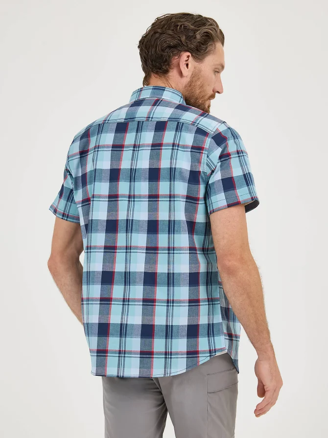 Men's One Pocket Plaid Button Down Shirt - Image 2