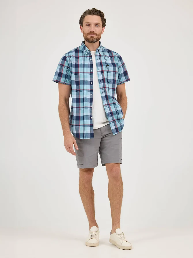 Men's One Pocket Plaid Button Down Shirt - Image 4