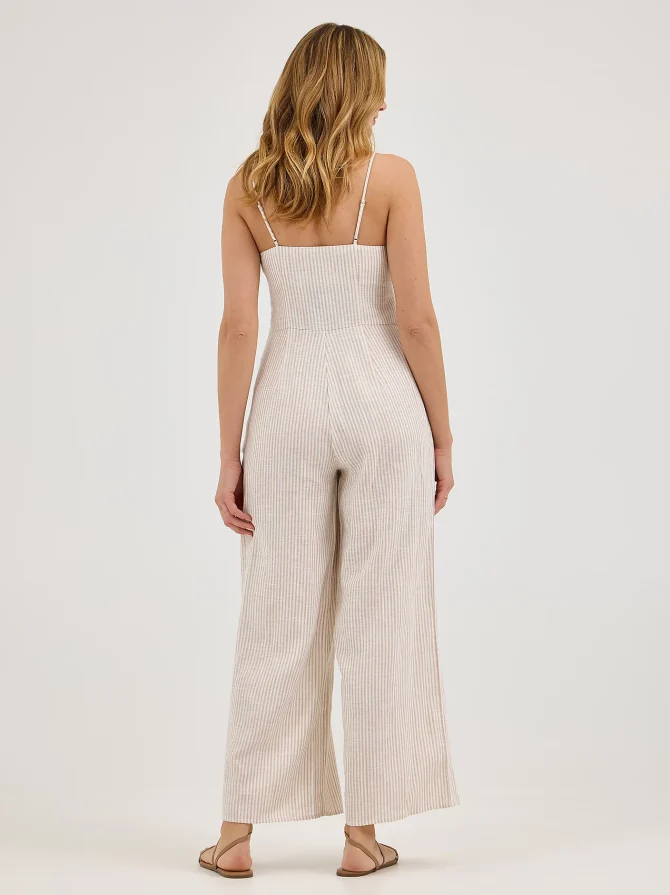 Women's Knot Front Tank Jumpsuit - Image 2