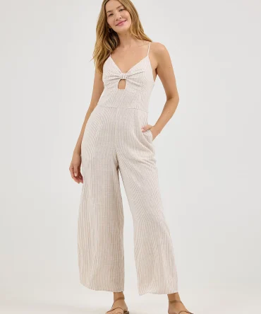 Women's Knot Front Tank Jumpsuit