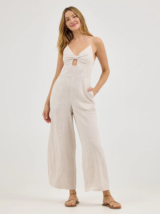 Women's Knot Front Tank Jumpsuit