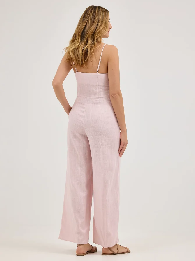 Women's Knot Front Tank Jumpsuit - Image 2