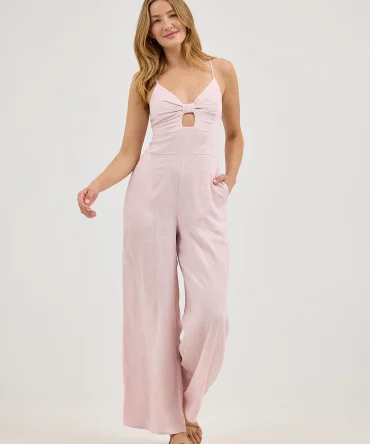 Women's Knot Front Tank Jumpsuit