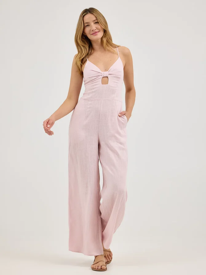 Women's Knot Front Tank Jumpsuit