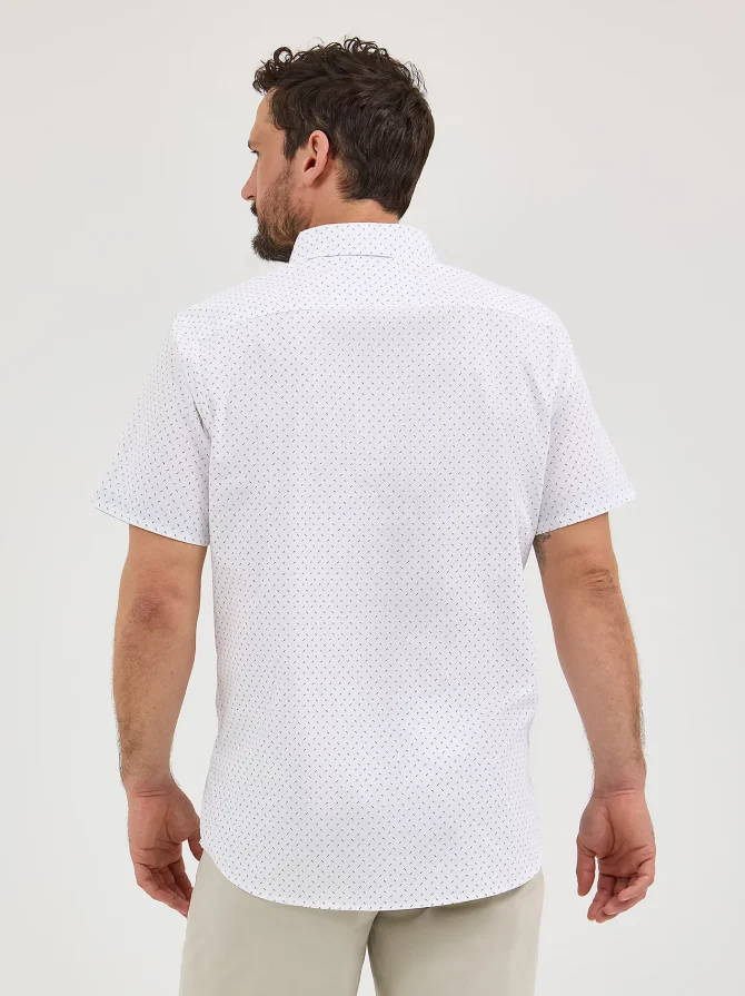 Men's Short Sleeve Print Button Down Shirt - Image 2