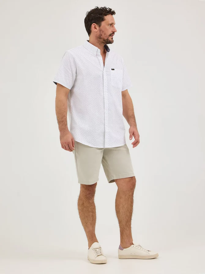Men's Short Sleeve Print Button Down Shirt - Image 4