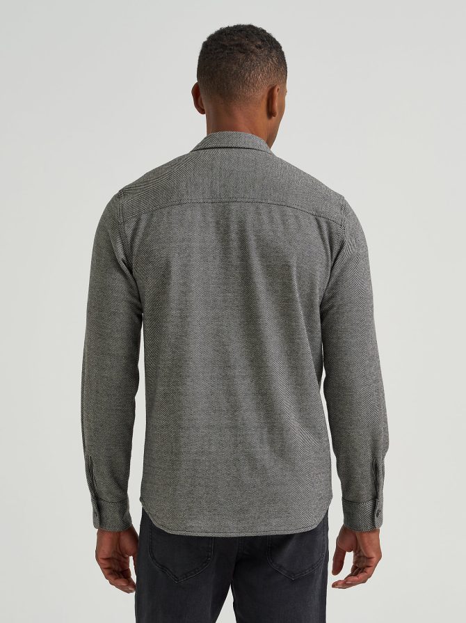 Men's Brushed Knit Shop Shirt - Image 2