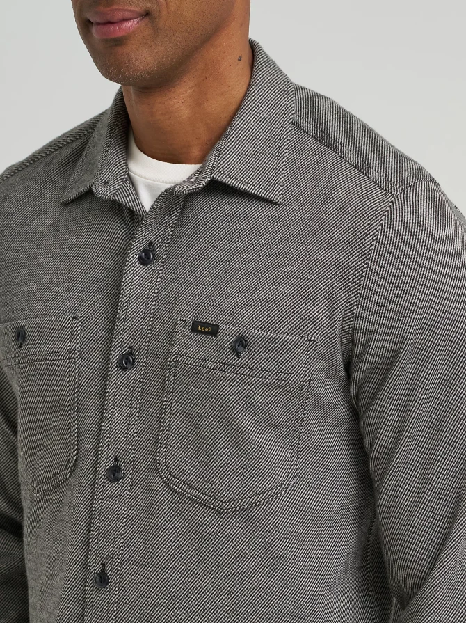 Men's Brushed Knit Shop Shirt - Image 3