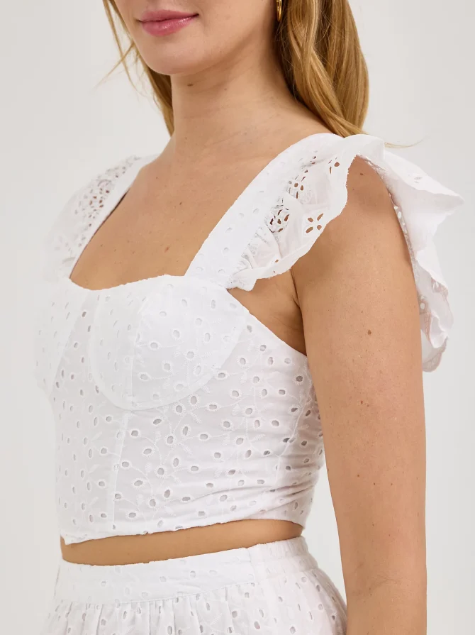 Women's Eyelet Babydoll Shirt - Image 3