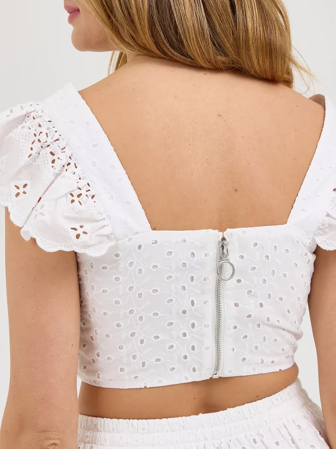 Women's Eyelet Babydoll Shirt - Image 4