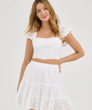 Women's Eyelet Babydoll Shirt