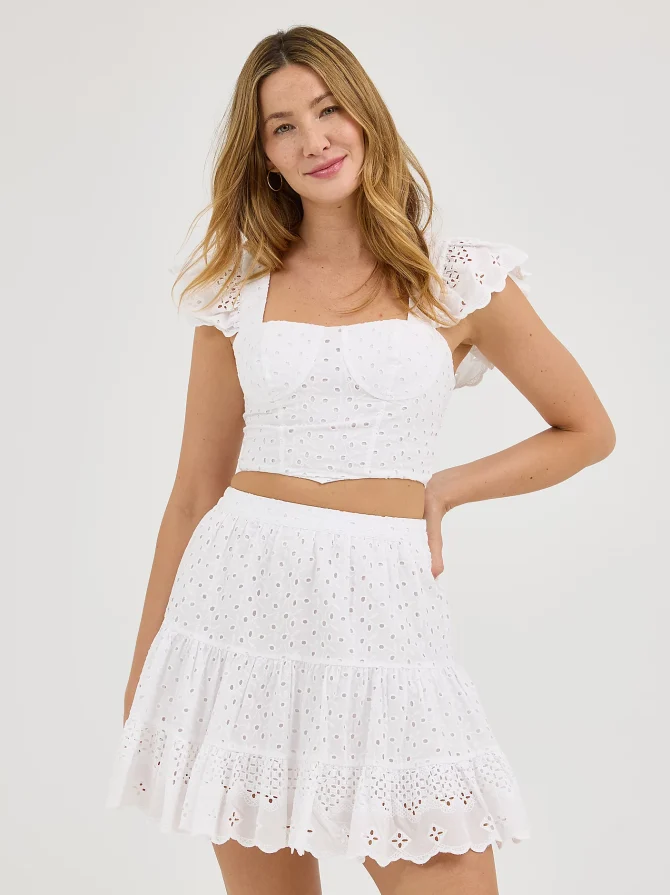 Women's Eyelet Babydoll Shirt
