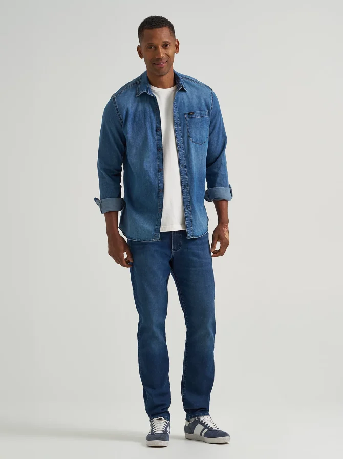 Men's Extreme Motion Single Layer Warming Regular Taper Jean