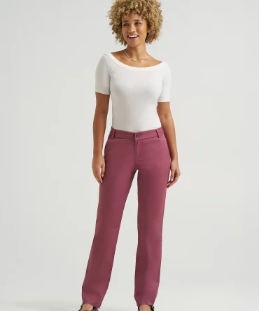 Women's Wrinkle Free Relaxed Fit Straight Leg Pant