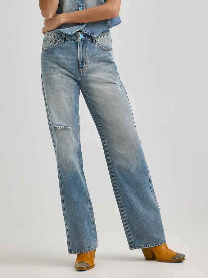 Women's Lee® x Ruohan Wang Regular Straight Distressed Jean - Image 2