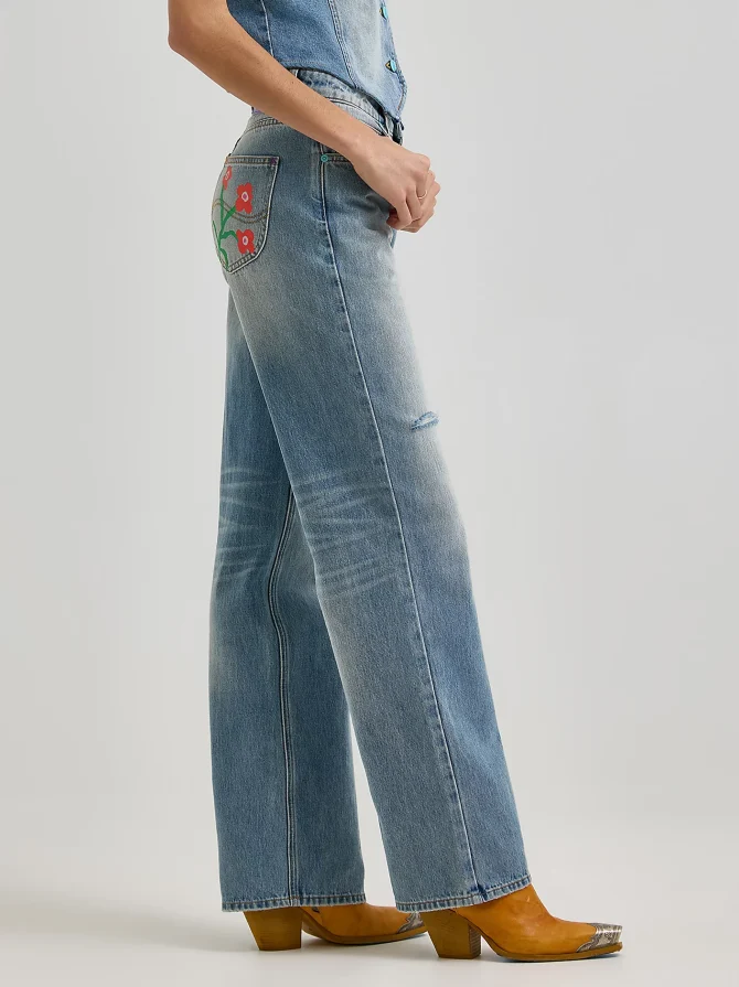 Women's Lee® x Ruohan Wang Regular Straight Distressed Jean - Image 4