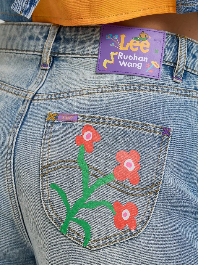 Women's Lee® x Ruohan Wang Regular Straight Distressed Jean - Image 5