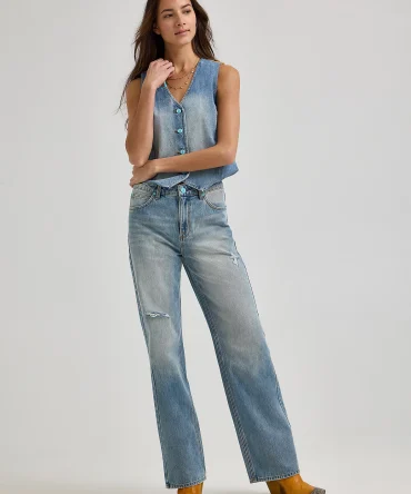 Women's Lee® x Ruohan Wang Regular Straight Distressed Jean