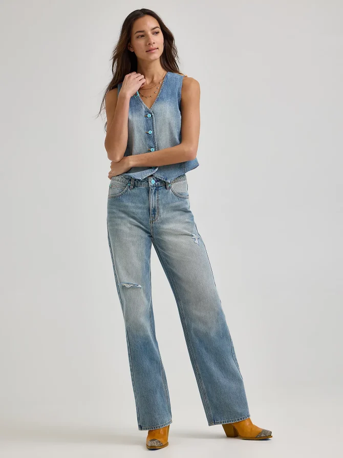 Women's Lee® x Ruohan Wang Regular Straight Distressed Jean