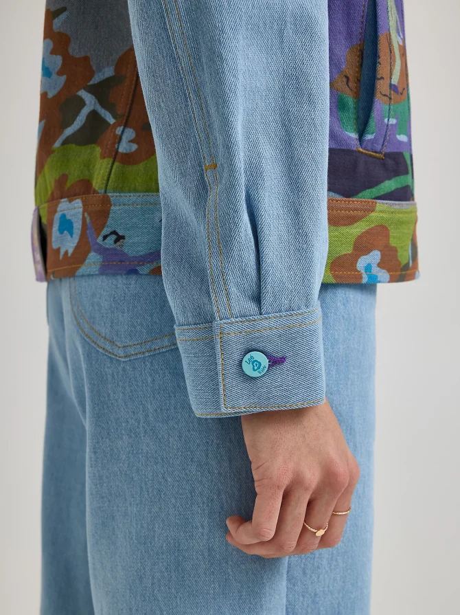 Women's Lee® x Ruohan Wang Rose Garden Print Denim Rider™ Jacket - Image 6