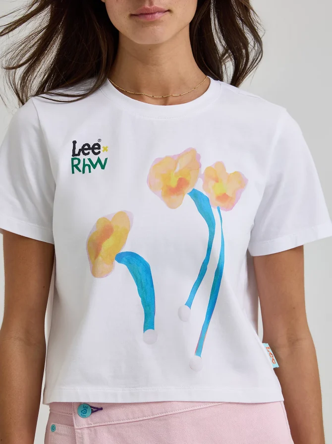 Women's Lee® x Ruohan Wang Crop Flower Tee - Image 4