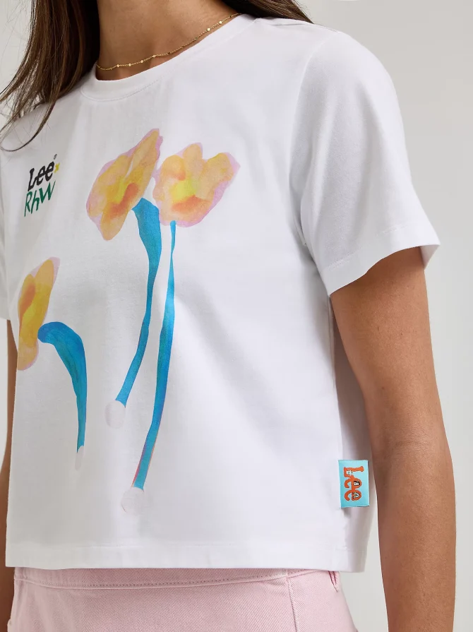 Women's Lee® x Ruohan Wang Crop Flower Tee - Image 5