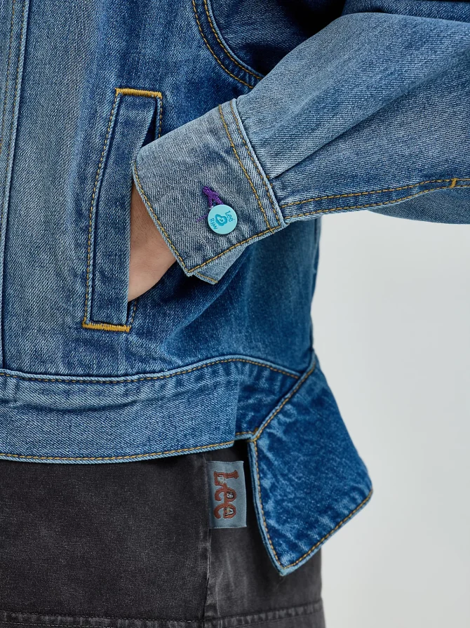 Women's Lee® x Ruohan Wang Relaxed Floral Denim Rider™ Jacket - Image 6