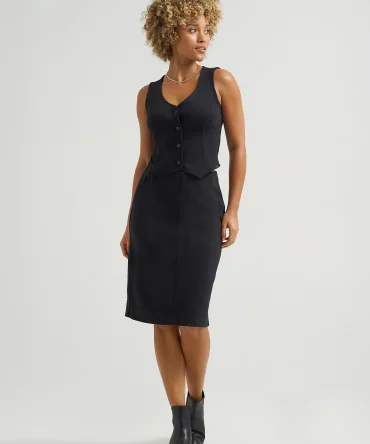 Women's High Rise Pull On Pencil Skirt