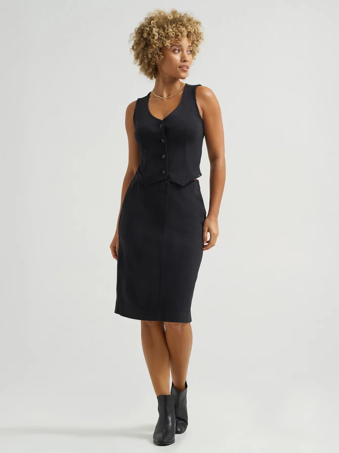 Women's High Rise Pull On Pencil Skirt