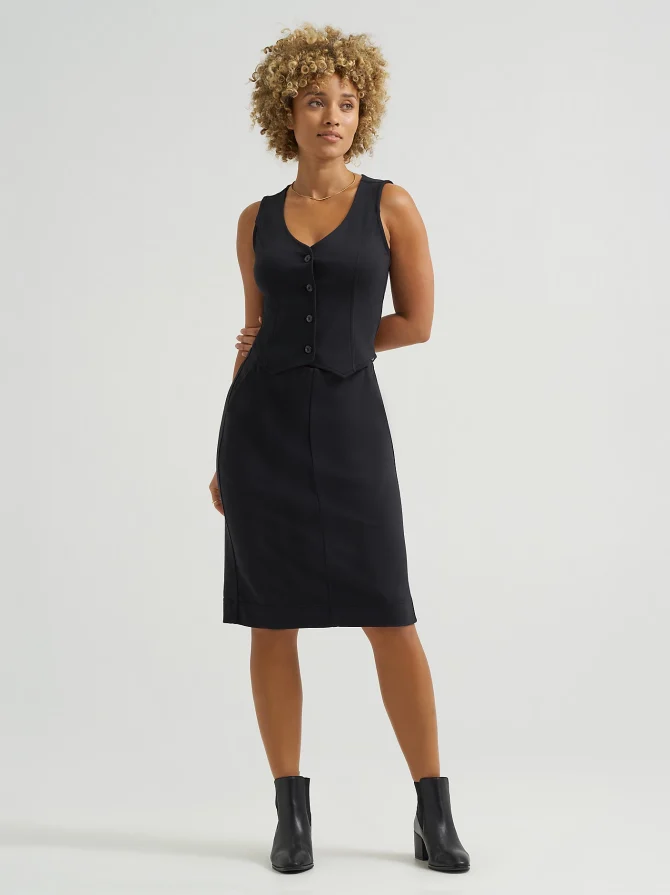 Women's Knit Button Down Vest - Image 5