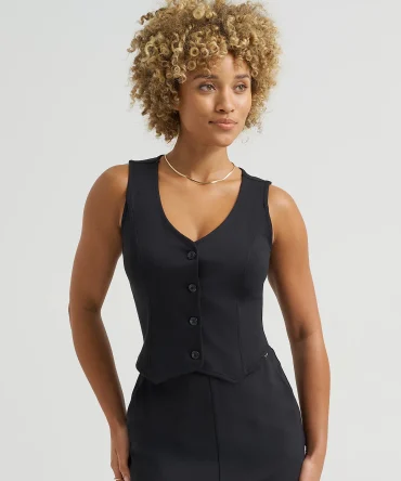 Women's Knit Button Down Vest