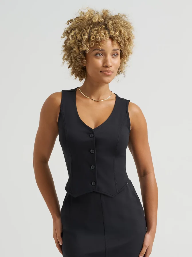 Women's Knit Button Down Vest