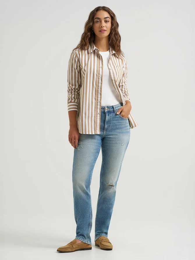 Women's All Purpose Print Button Down Shirt - Image 2
