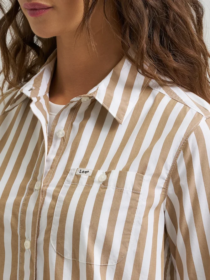 Women's All Purpose Print Button Down Shirt - Image 4