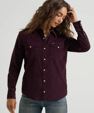 Women's Corduroy Western Snap Front Shirt
