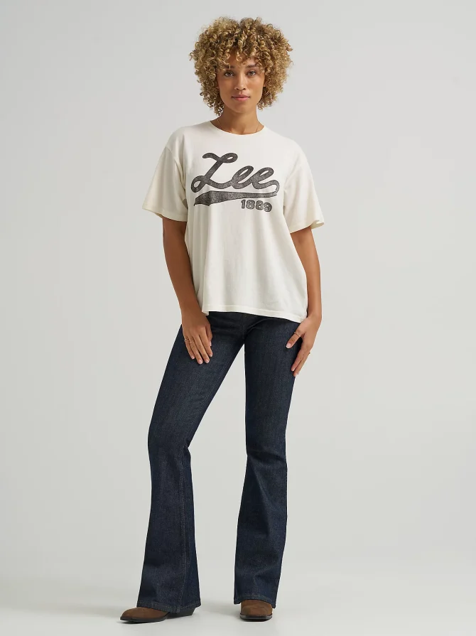 Women's Cursive Logo Tee - Image 4