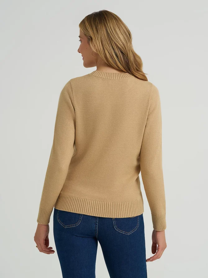 Women's Bow Print Sweater - Image 2