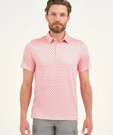Men's Diamond Dots Performance Polo Shirt