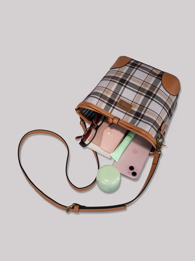 Women's Plaid Logo Handbag - Image 2