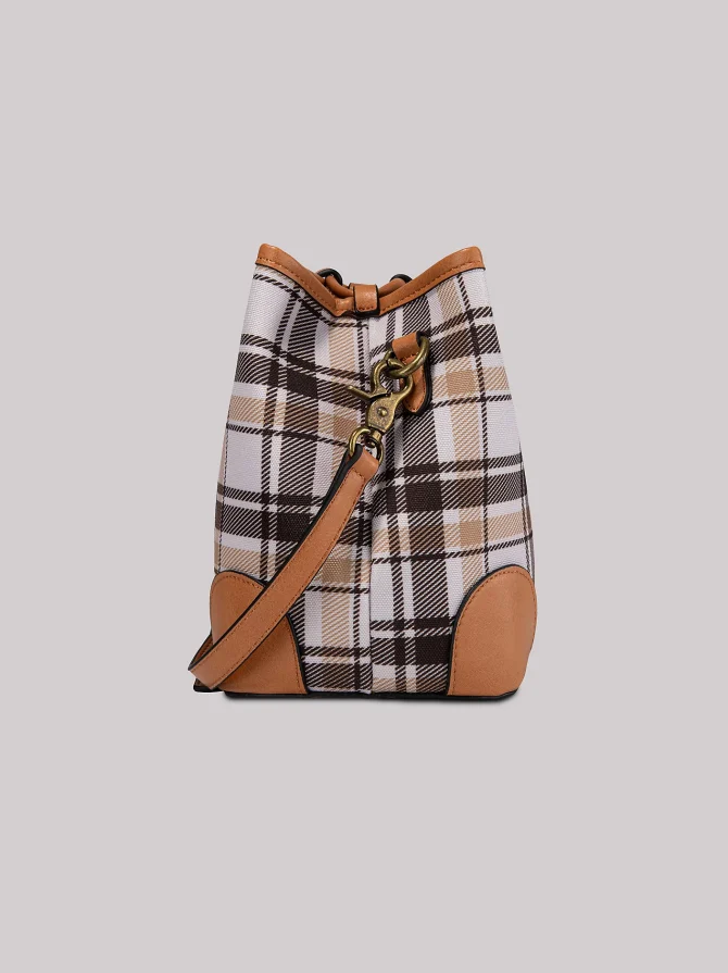Women's Plaid Logo Handbag - Image 4
