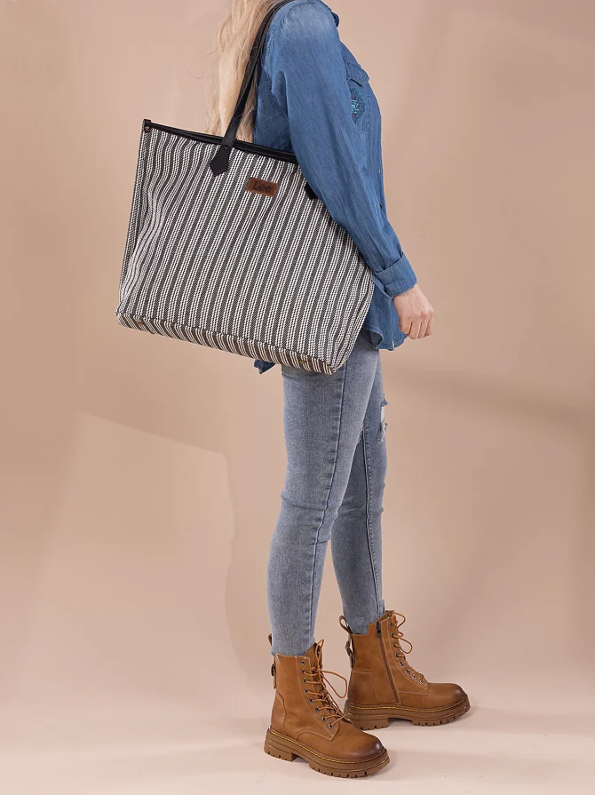 Women's Stripe Logo Tote - Image 2