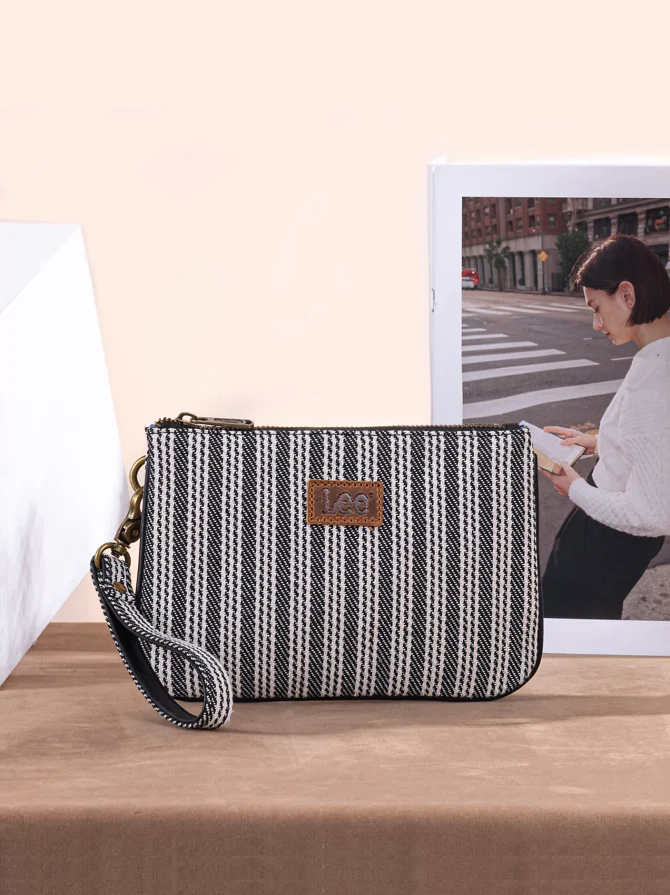 Women's Stripe Logo Wristlet Wallet - Image 2