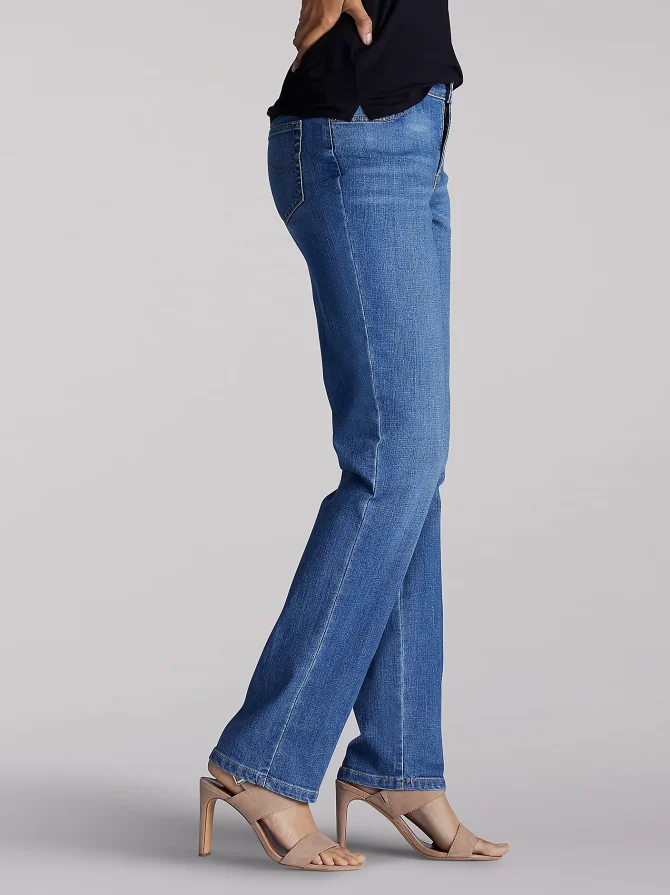 Women’s Stretch Relaxed Fit Straight Leg Jean (Petite) - Image 3
